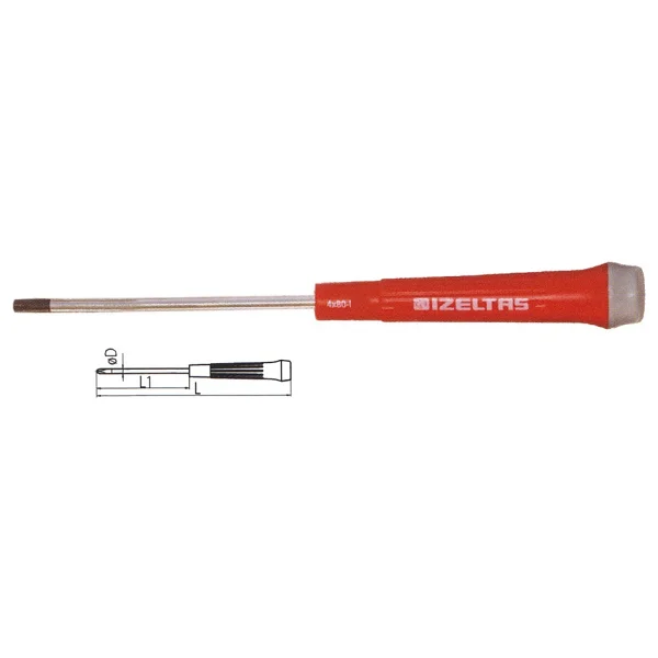 İzeltaş 4530170860 3x60 Mm T8 Klemens Torx Tornavida - Görsel 2