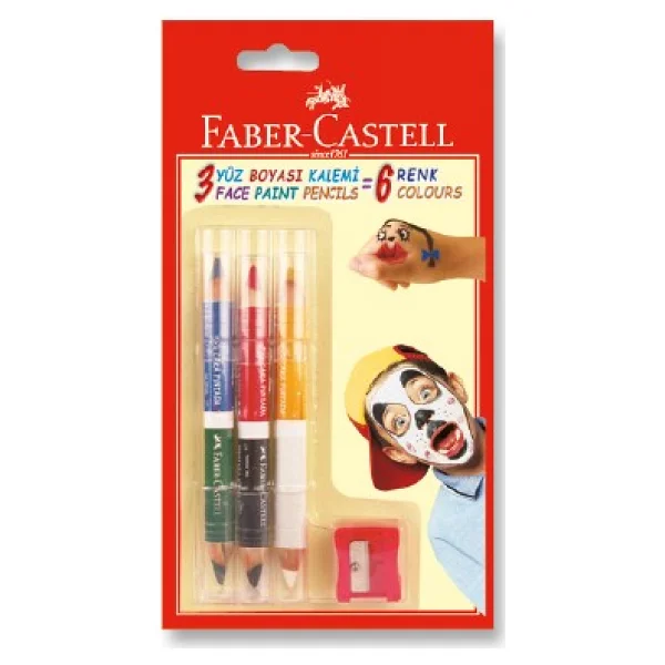 Faber-Castell 6 Renk Yüz Boyası - Görsel 3