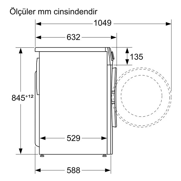 Profilo Cga242x1tr 9 Kg 1200 Devir Çamaşır Makinesi - Görsel 3