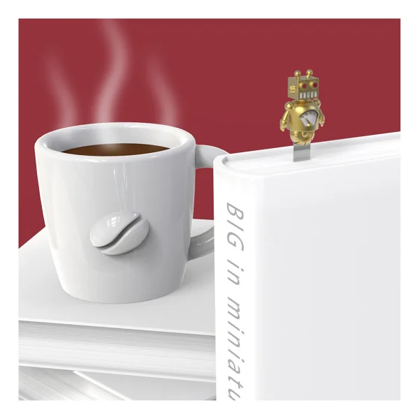 Robot Kitap Ayracı Gold - Görsel 5