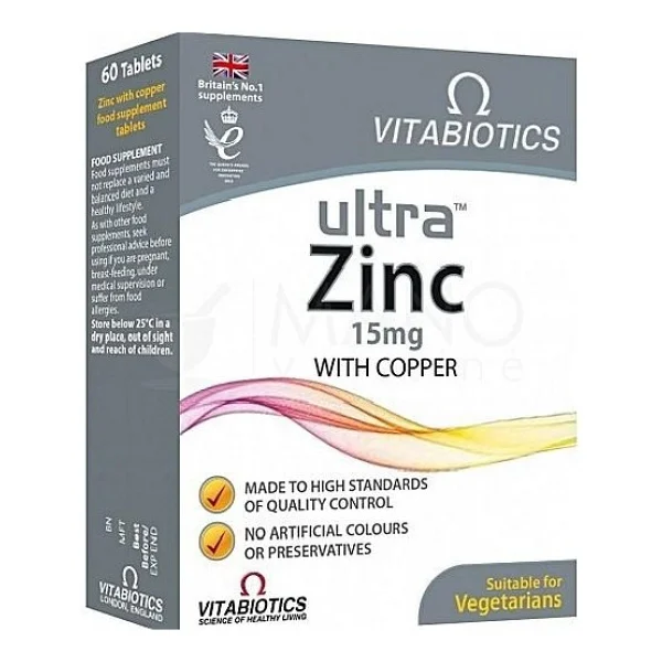 Vitabiotics Ultra Zinc 15 mg 60 Tablet - Görsel 6