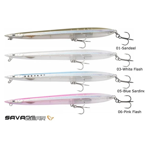 Savage Gear Sandeel Surf Walker 155 17g Suni Yem 03-White Flash - Görsel 5