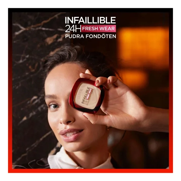 L'oreal Paris Infaillible 24h Fresh Wear 140 Golden Beige 9 Gr Pudra Fondöten - Görsel 4