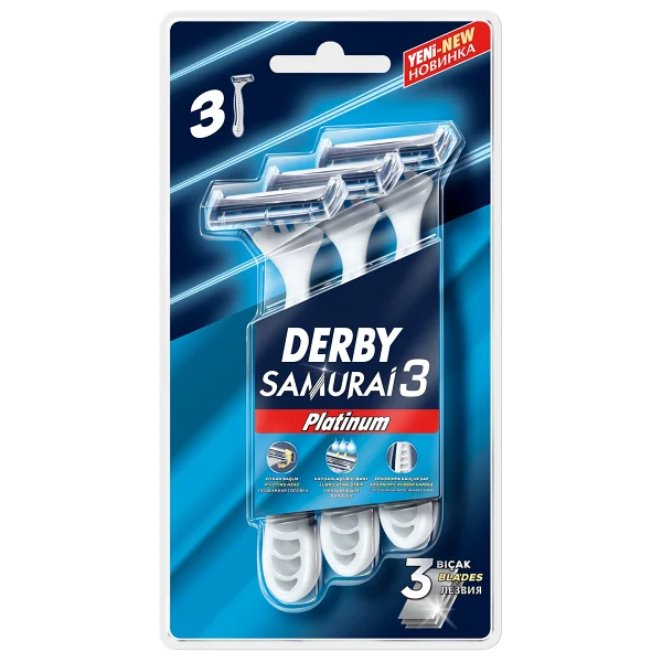 Derby Samurai 3 Platinum Kullan At 3'lü Tıraş Bıçağı - Görsel 4