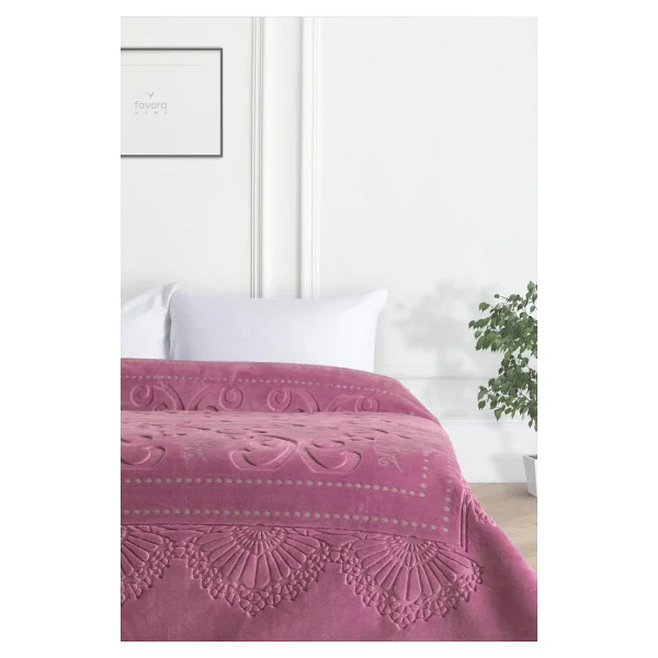 Merinos Pırıltı 220x240 Cm Gri Emboss Çift Kişilik Battaniye - Görsel 6