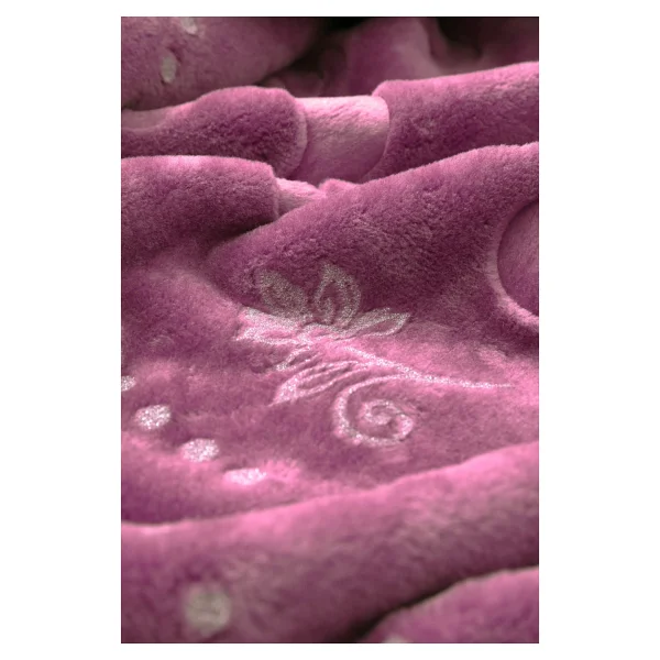 Merinos Pırıltı 220x240 Cm Gül Kurusu Emboss Çift Kişilik Battaniye - Görsel 2