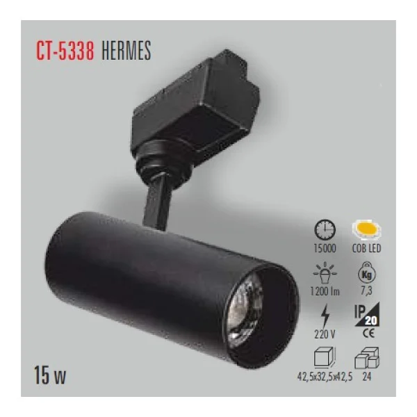Cata Ct-5338 Hermes 15 W Gün Işığı Ray Spot - Görsel 2