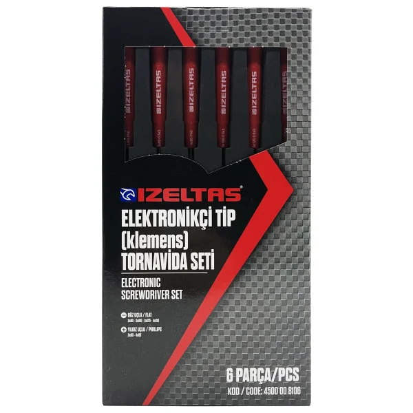 İzeltaş 4500008106 6 Parça Elektronikçi Klemens Tornavida Seti - Görsel 2