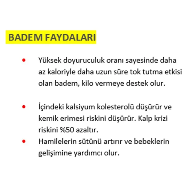 Tuğba Kuruyemiş Çiğ Badem 250 Gr - Görsel 3