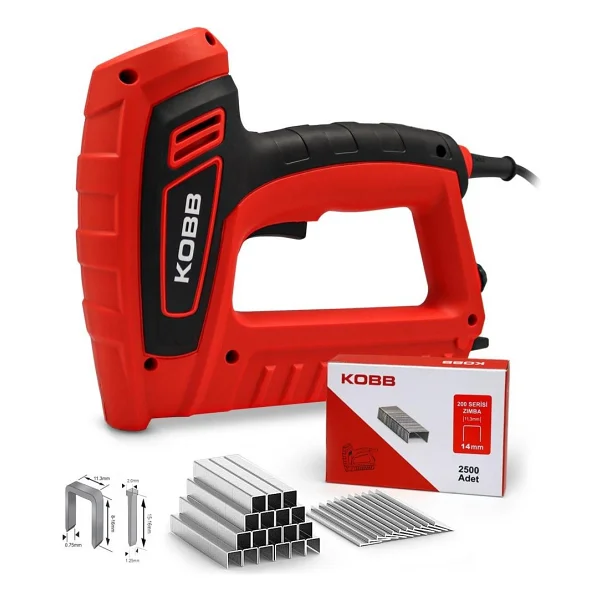 Kobb Kbz200 8-16 Mm Zımba Ve 15-16 Mm Çivi Çakma Makinesi + 3000 Adet Yedek Zımba Ve Çivi - Görsel 2