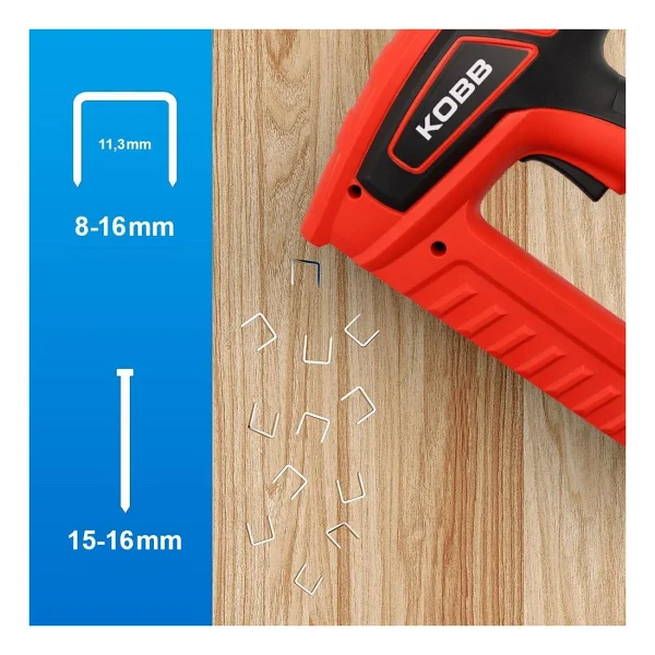 Kobb Kbz200 8-16 Mm Zımba Ve 15-16 Mm Çivi Çakma Makinesi + 3000 Adet Yedek Zımba Ve Çivi - Görsel 3