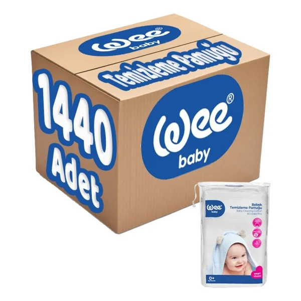 Wee Baby 60'lı 24 Adet Bebek Temizleme Pamuğu - Görsel 5
