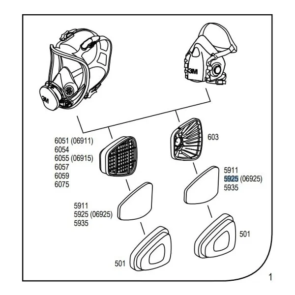 3m 5935 P3 Toz Maskesi Filtresi - Görsel 2