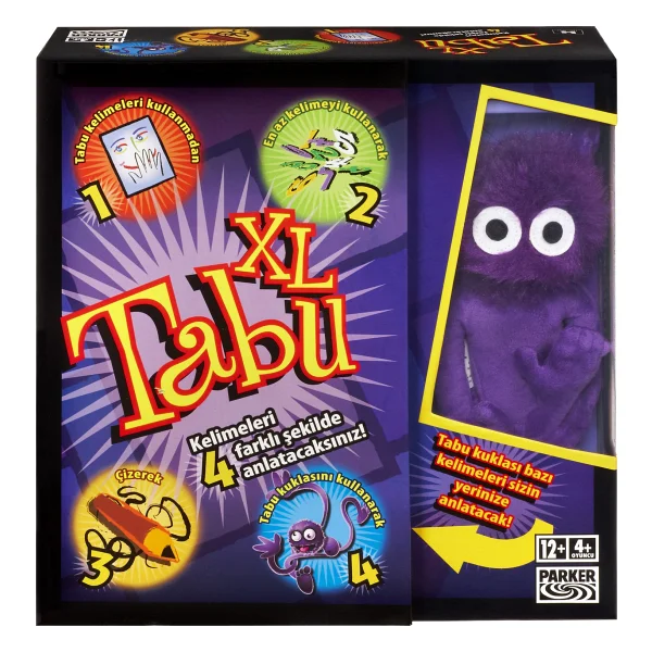 Hasbro Gaming Tabu XL Kutu Oyunu - 4 Anlatım Şekliyle 12+ Yaş İçin Parti Ve Aileye Uygun Eğlenceli Oyun - Görsel 7