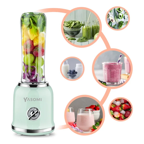 Yasomi Bl019 Retro 300 W Yeşil Smoothie Blender - Görsel 4