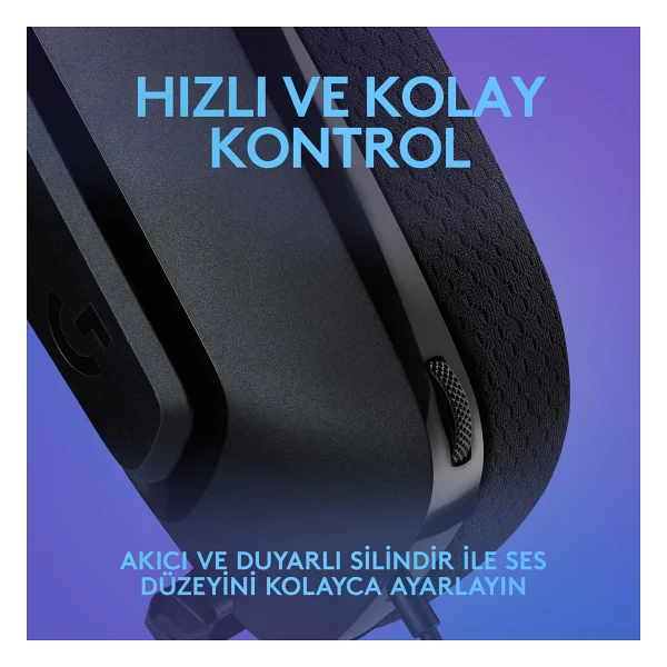 Logitech G335 Siyah Kablolu Kulak Üstü Oyuncu Kulaklığı - Görsel 4
