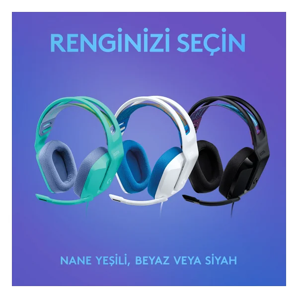 Logitech G335 Siyah Kablolu Kulak Üstü Oyuncu Kulaklığı - Görsel 7
