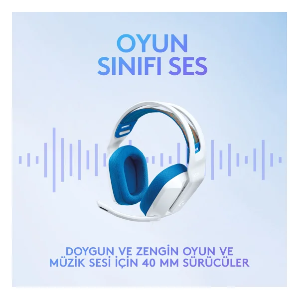 Logitech G335 Beyaz Kablolu Kulak Üstü Oyuncu Kulaklığı - Görsel 10