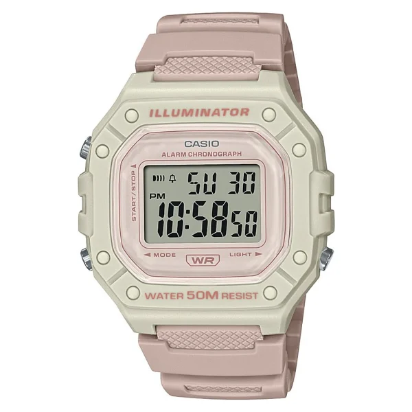 Casio Standart W-218hc-8avdf Silikon Kordon Krem Erkek Kol Saati - Görsel 7