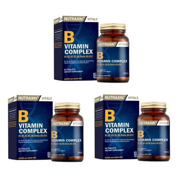 Nutraxin B Vitamin Complex 60 Tablet 3 Adet - Görsel 2