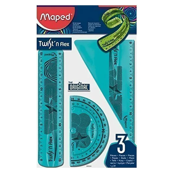 Maped Twist'n Flex Esnek Cetvel Seti 3 Parça 895024 - Görsel 2