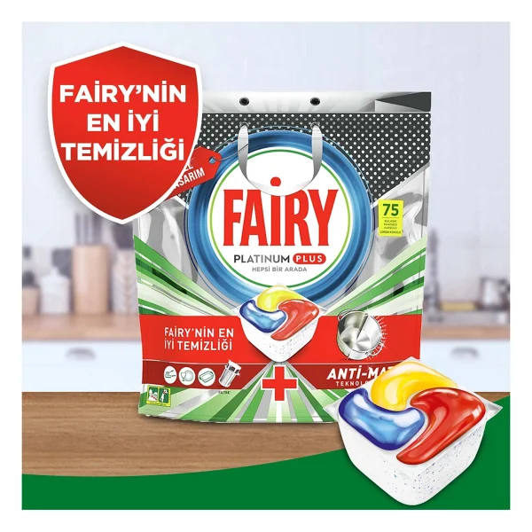 Fairy Platinum Plus Bulaşık Makinesi Tableti 75'li - Görsel 6