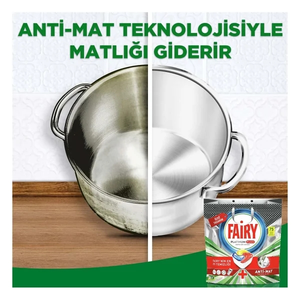 Fairy Platinum Plus Bulaşık Makinesi Tableti 75'li - Görsel 8