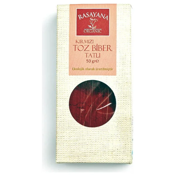 Rasayana Organik 50 Gr Tatlı Kırmızı Toz Biber - Görsel 3