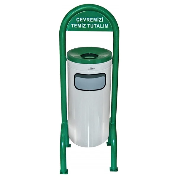 Palex 3560-3 Bahçe Tipi Çöp Kovası Ayaklı Boyalı - Görsel 2