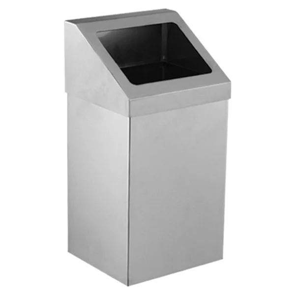 Palex 3834-380 Krom Açık Çatı Kapaklı Çöp Kovası 80 Lt - Görsel 2