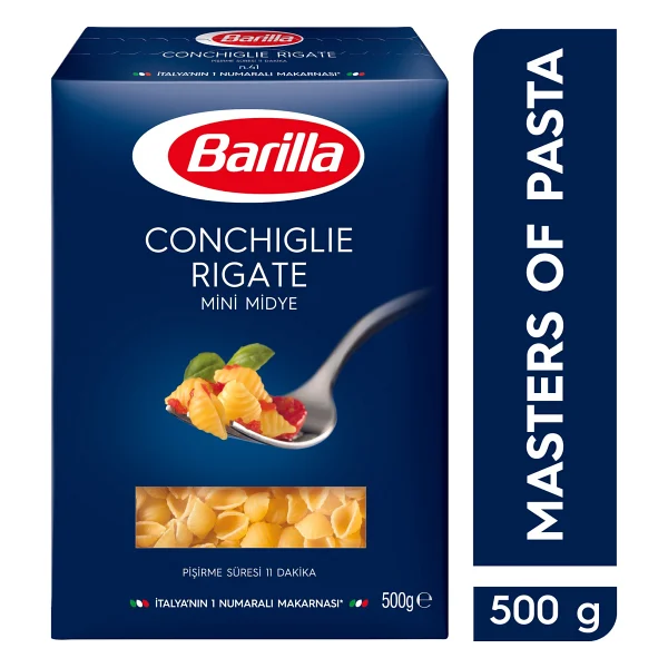 Barilla Conchiglie Rigate - Mini Midye Makarna 500 Gr - Görsel 5
