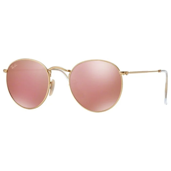 Ray-Ban Round Metal 3447 112/Z2 Gold-Brown/Pink Aynalı Güneş Gözlüğü - Görsel 3