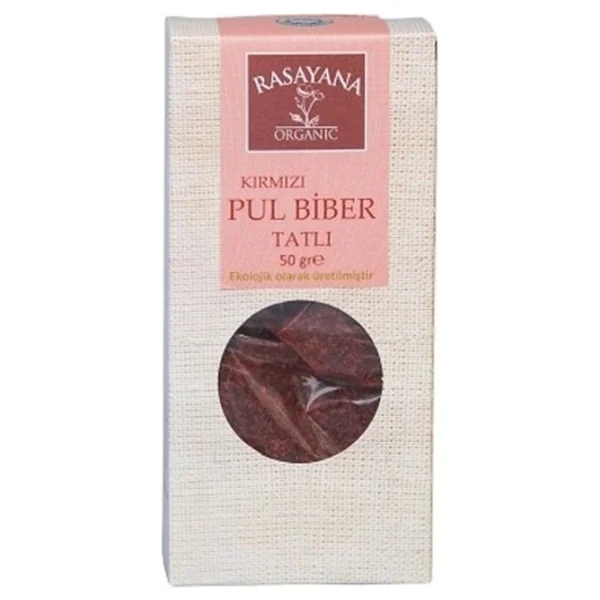 Rasayana Organik 50 Gr Tatlı Kırmızı Pul Biber - Görsel 3