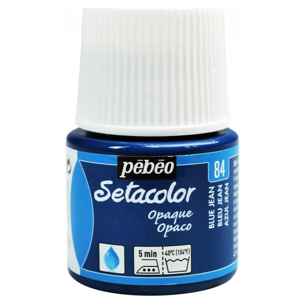Pebeo Setacolor Opak Kumaş Boyası 84 Blue Jean - Görsel 4