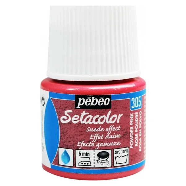 Pebeo Setacolor Suede Effect Süet Etkisi Kumaş Boyası 303 Red - Görsel 4