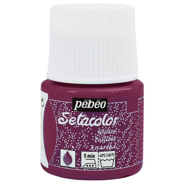 Pebeo Setacolor Glitter Kumaş Boyası 45ml N:207 Tourmaline - Görsel 5