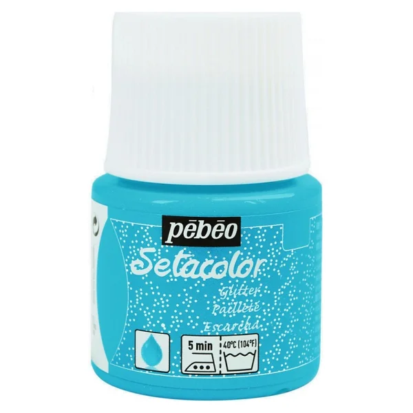 Pebeo Setacolor Glitter Kumaş Boyası 45ml N:207 Tourmaline - Görsel 4