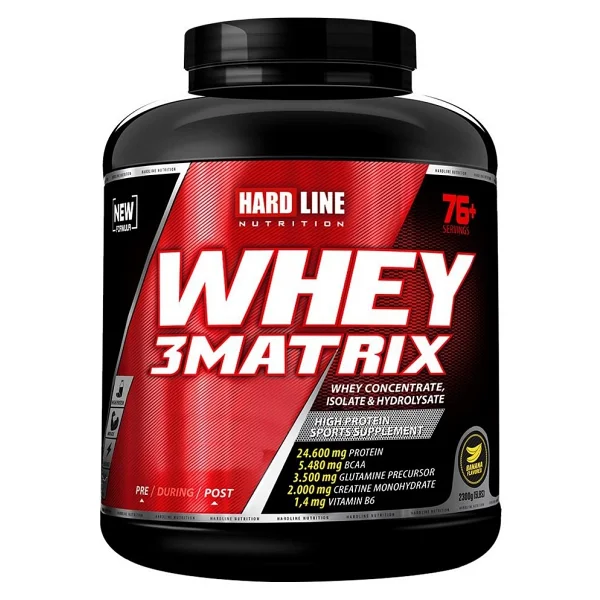 Hardline Nutrition 3 Matrix 2300 Gr Muz Aromalı Whey Protein Tozu - Görsel 2