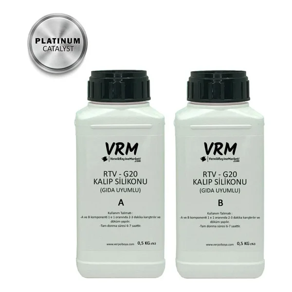 Vrm Vernikrecinemarketi Rtv-2 Platinum Kalıp Silikonu (20 Shore) 1 Kg - Görsel 2