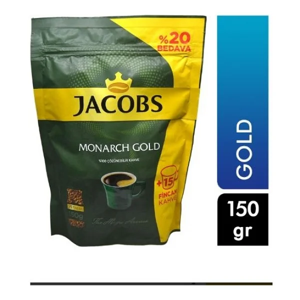 Jacobs Monarch Gold Granül Kahve 150 Gr Eko Paket - Görsel 2