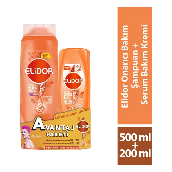 Elidor Onarıcı Şampuan 400 Ml + Saç Bakım Kremi 200 Ml - Görsel 10