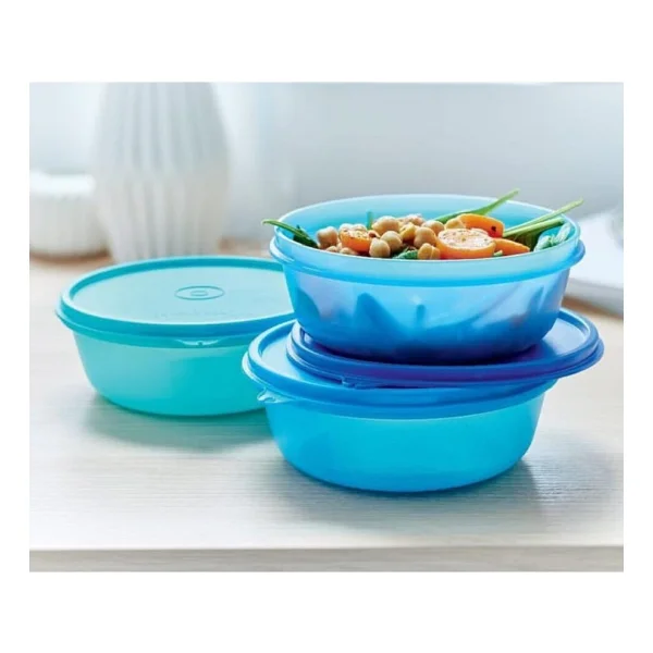 Tupperware Üç Şekerpare 3x600 Ml Saklama Kabı Mavi - Görsel 3