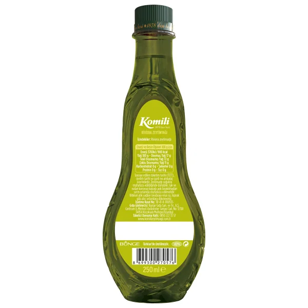 Komili Yemeklik Riviera Zeytinyağı 250 Ml Pet - Görsel 2