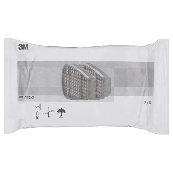3m 6200 Yarım Yüz Maskesi + 3m 6059 Abek Filtre + 3m 5935 P3 Filtre +K501 Kapak - Görsel 4