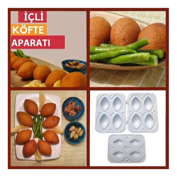 4 Bölmeli Pratik Içli Köfte Kalıbı Içli Köfte Aparatı - Görsel 2