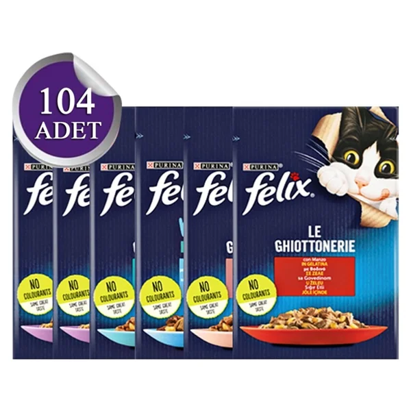 Felix Karışık 85 Gr 104'lü Yetişkin Kedi Yaş Maması - Görsel 10