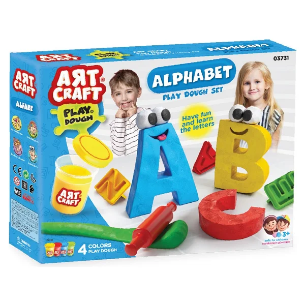 Art Craft Alfabe Oyun Hamuru Seti 224 Gr 03731 - Görsel 2