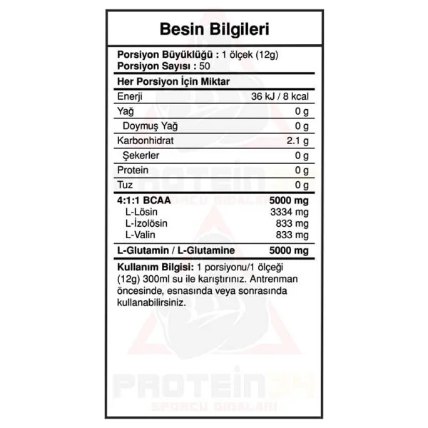 Bigjoy Big2 Bcaa + Glutamine 600 Gr - Görsel 2