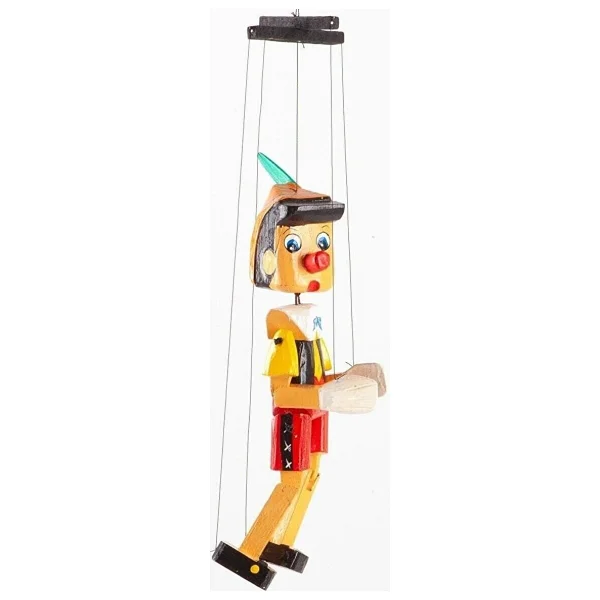 Dünyadan Hediyeler Ahşap Pinokyo Kukla Küçük Boy 20 Cm - Görsel 5