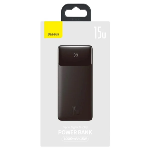 Baseus Bipow 15 W Siyah 10000 mAh Hızlı Şarj Powerbank - Görsel 5